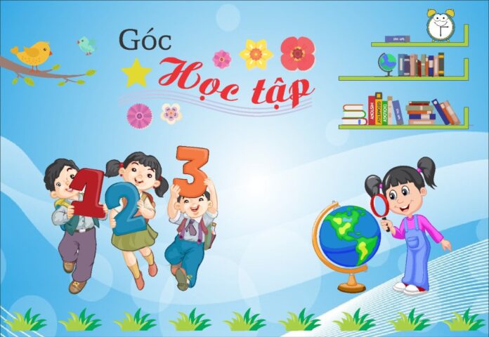 Decal trang trí góc học tập