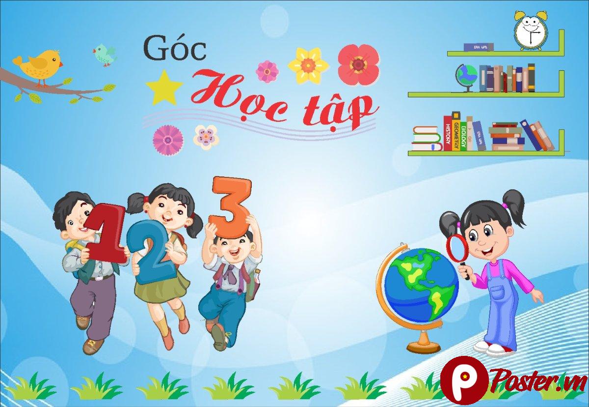 Decal trang trí góc học tập