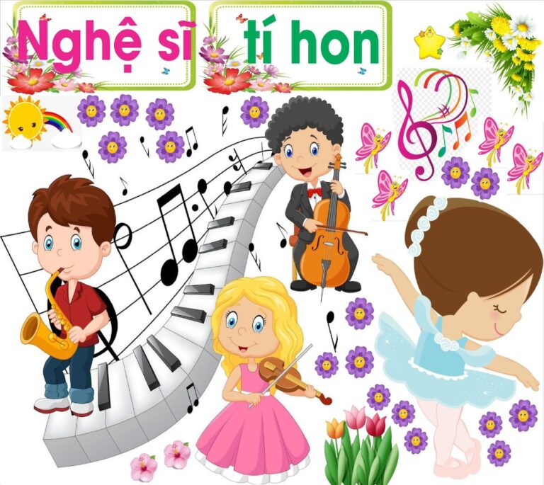 Decal trang trí góc nghệ sĩ tí hon