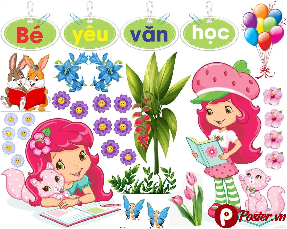 Decal trang trí góc trường học