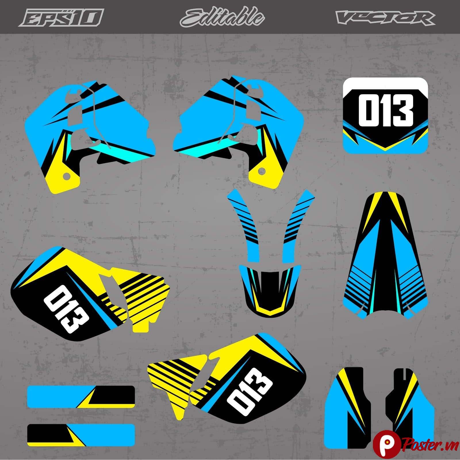 Decal Xe Đua Vector Thể Thao Đẳng Cấp