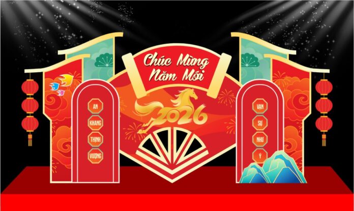 Mẫu Decor Tết 2026 Vector
