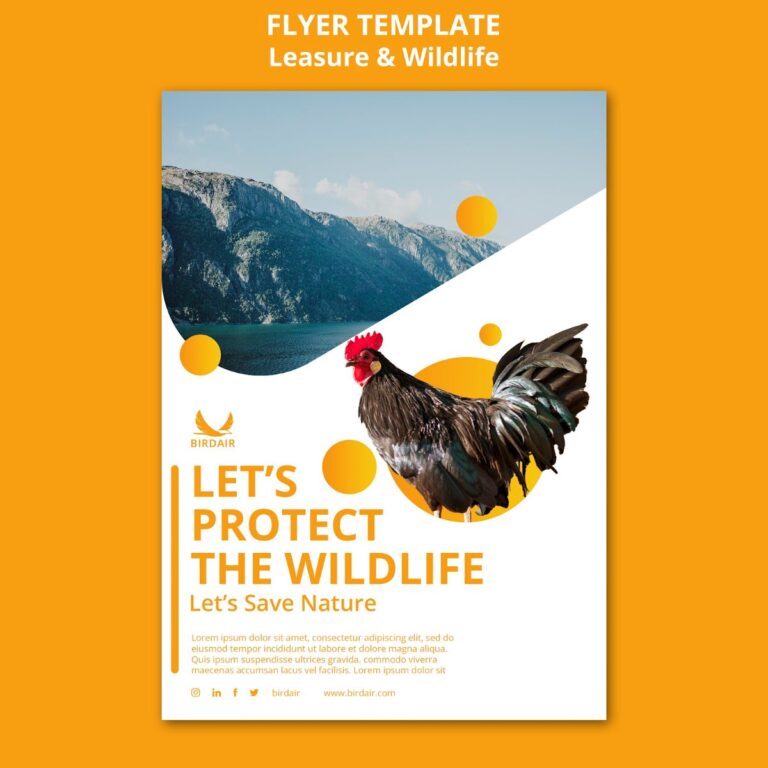 Flyer bảo vệ động vật hoang dã