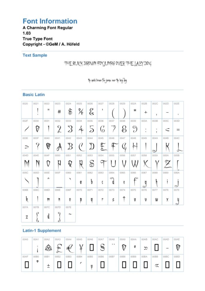 Font Achafont viết tay