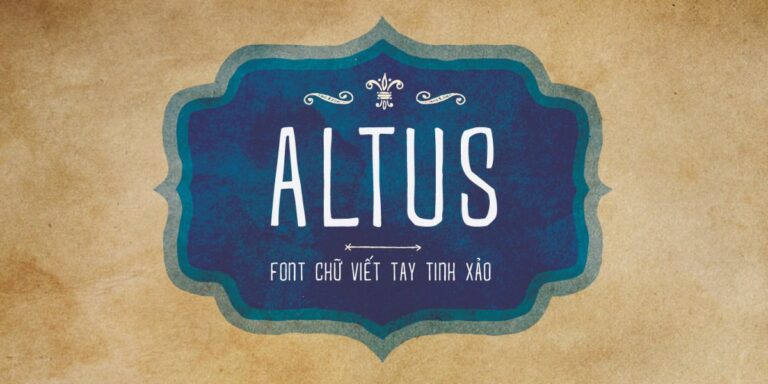 Font Altus viết tay tinh xảo