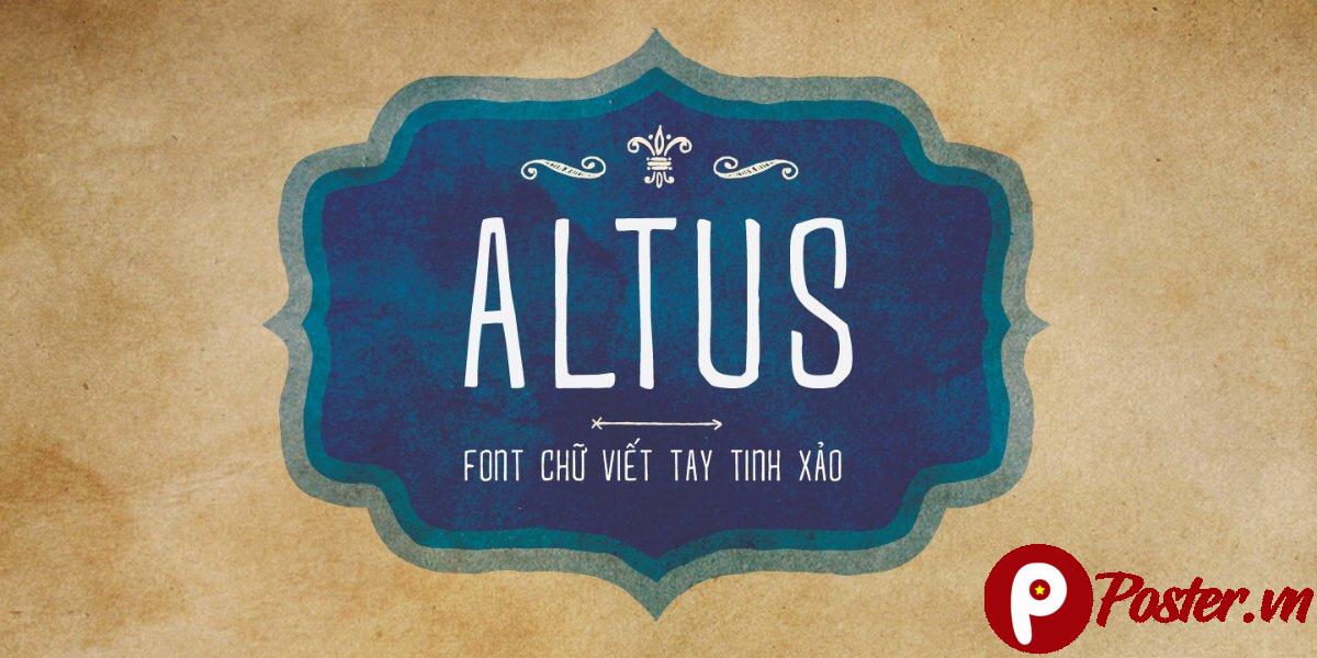 Font Altus viết tay tinh xảo