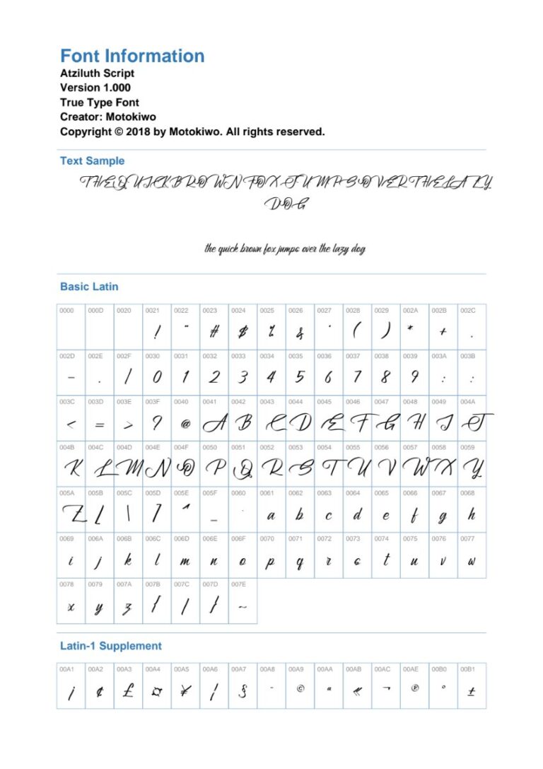 Font Atziluth Script