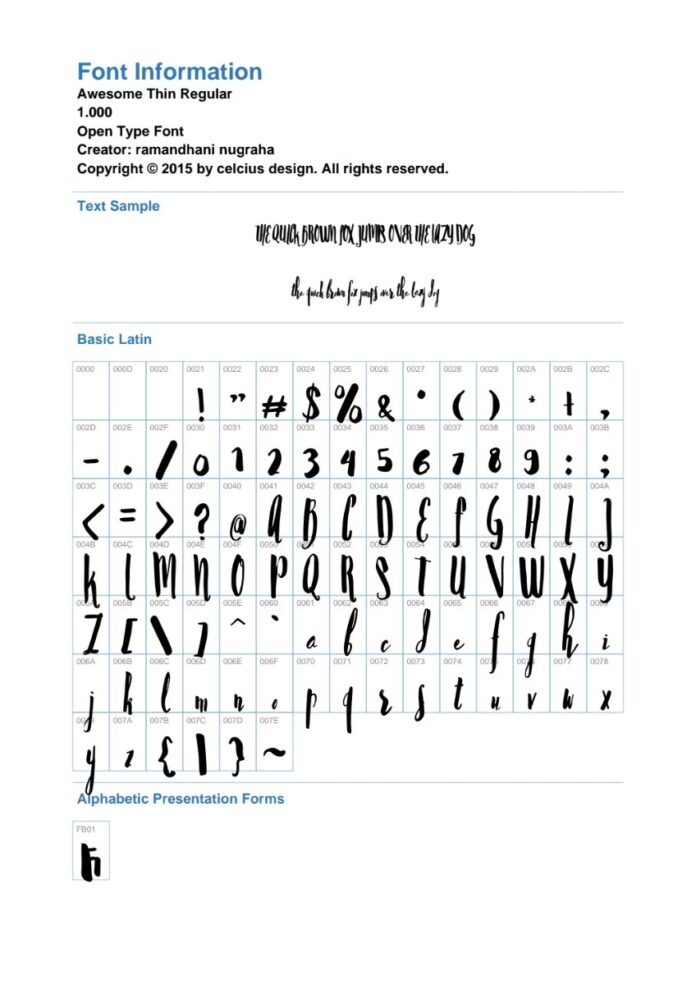 Font Awesome Thin Regular