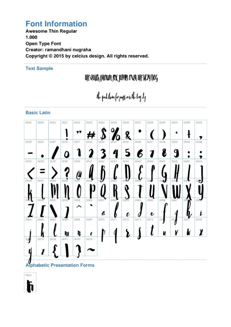 Font Awesome Thin Regular