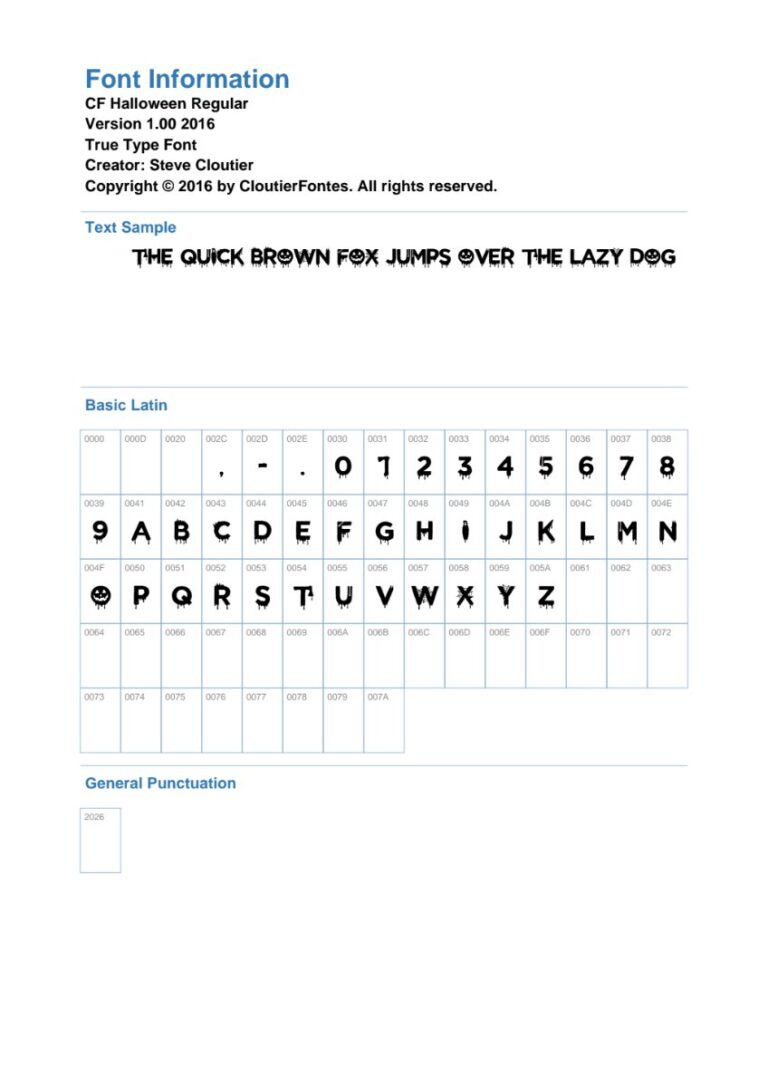 Font CF Halloween Regular