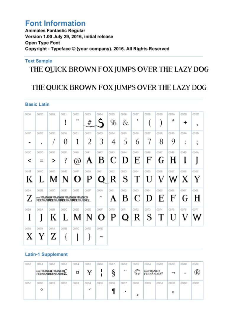 Font Animales Fantastic Regular