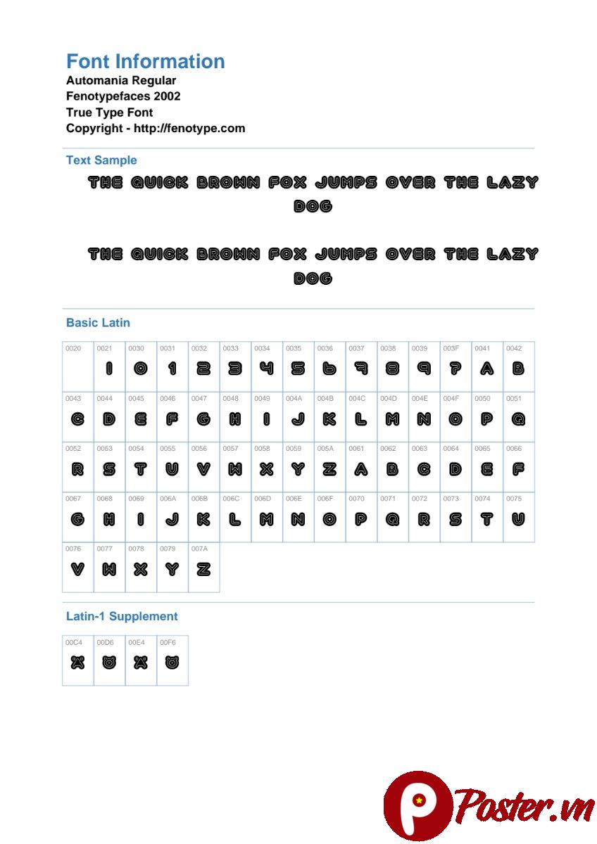 Font chữ Automania