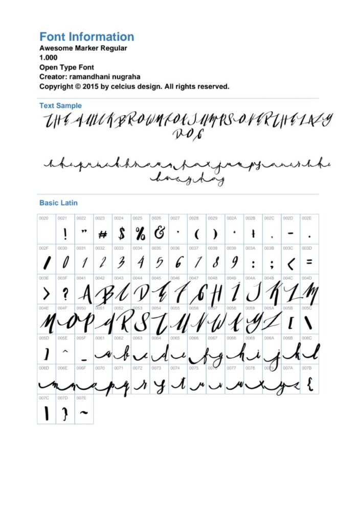 Font Awesome Marker Regular