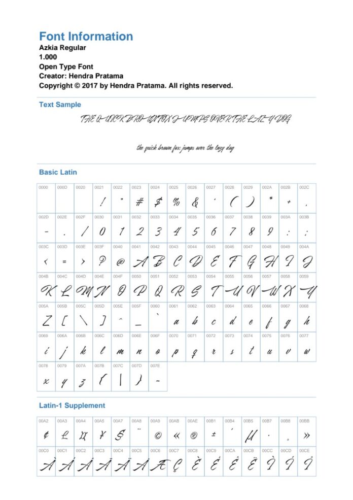 Font chữ Azkia Regular