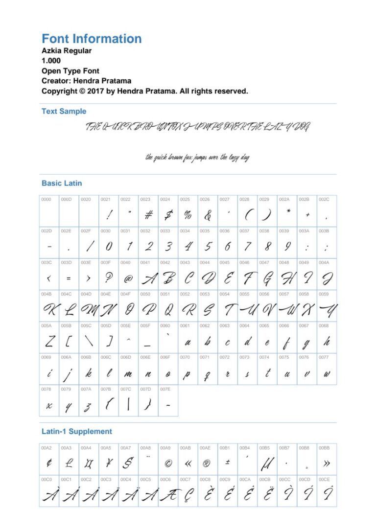 Font chữ Azkia Regular
