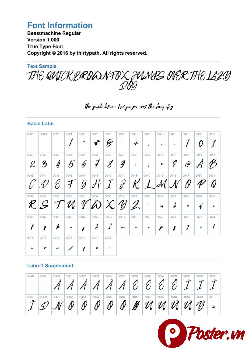 Font Beastmachine độc đáo