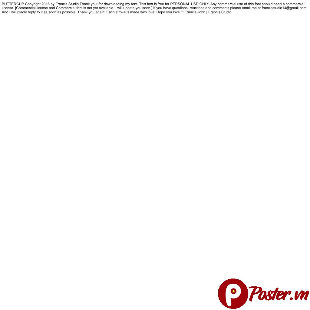 Font chữ BUTTERCUP miễn phí
