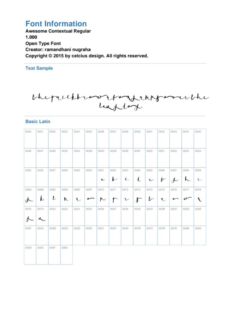 Font Contextual Alternate