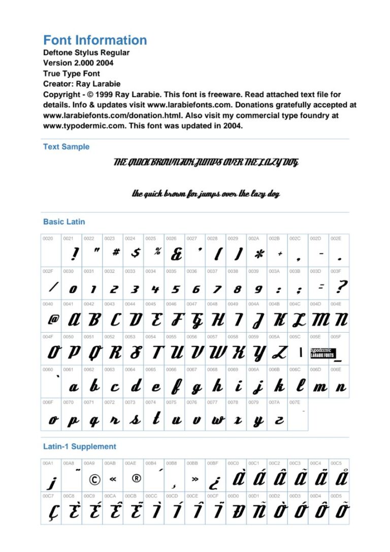 Font DEFTONE độc đáo