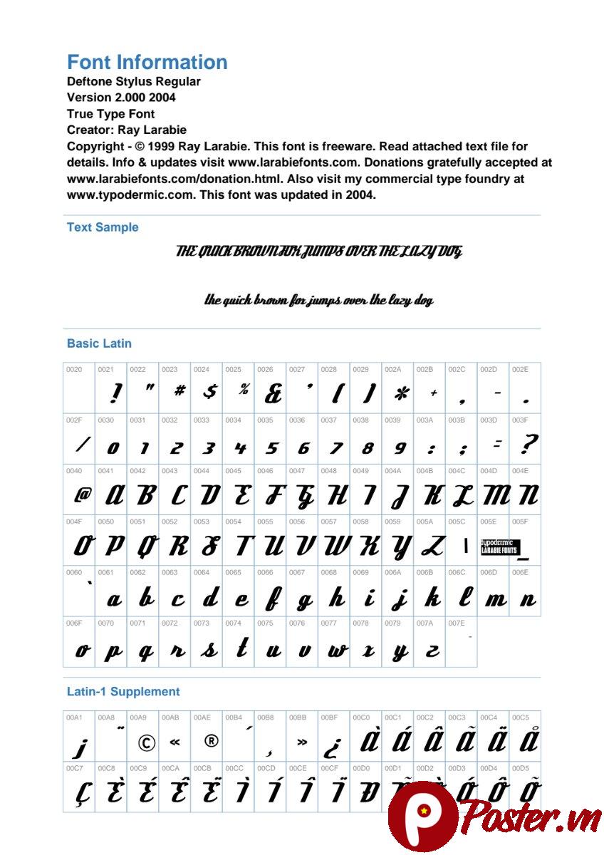 Font DEFTONE độc đáo