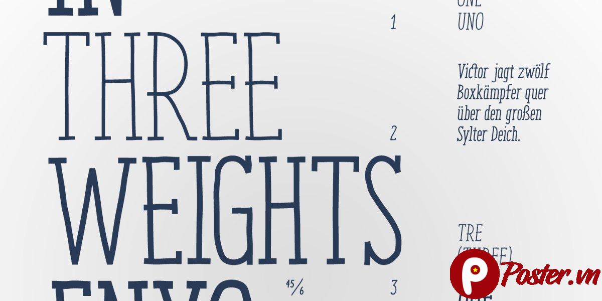 Font chữ đẹp 3 trọng lượng