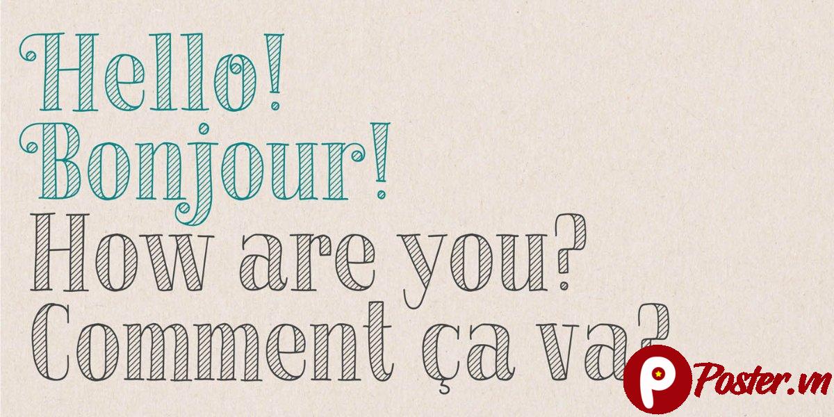 Font chữ đẹp Hello Bonjour