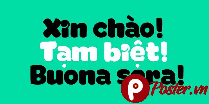 Font chữ độc đáo Xin Chào! Tạm Biệt!