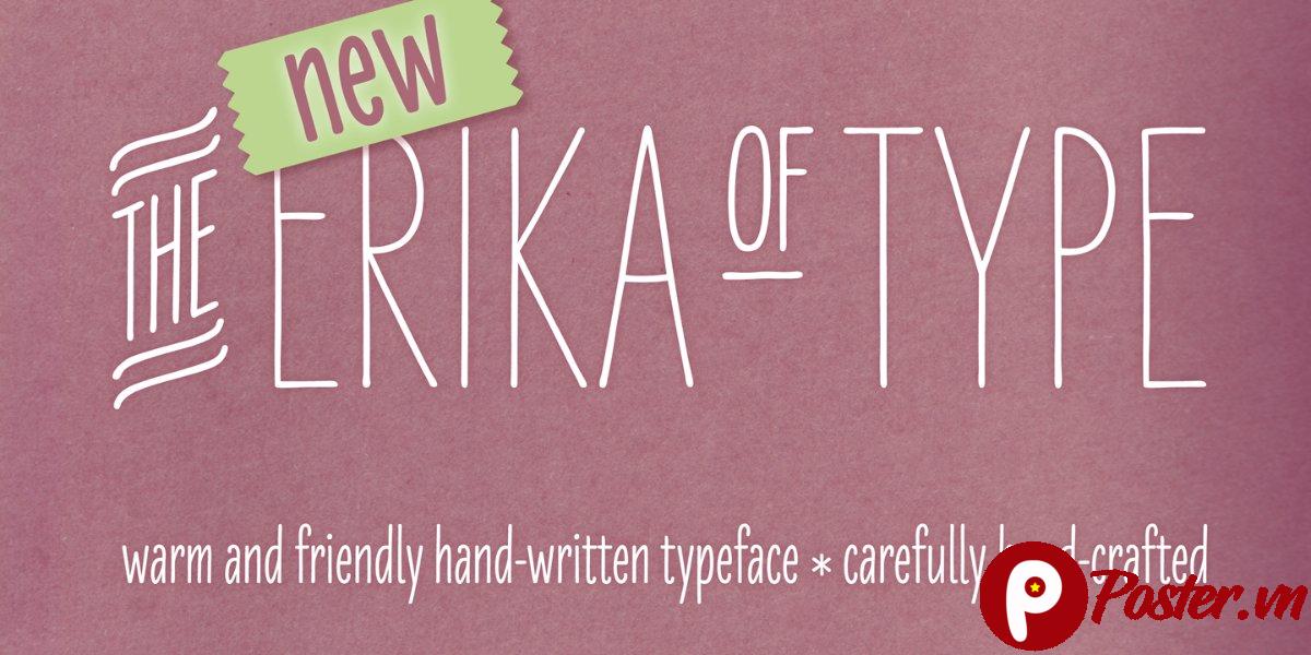 Font chữ Erika of Type viết tay