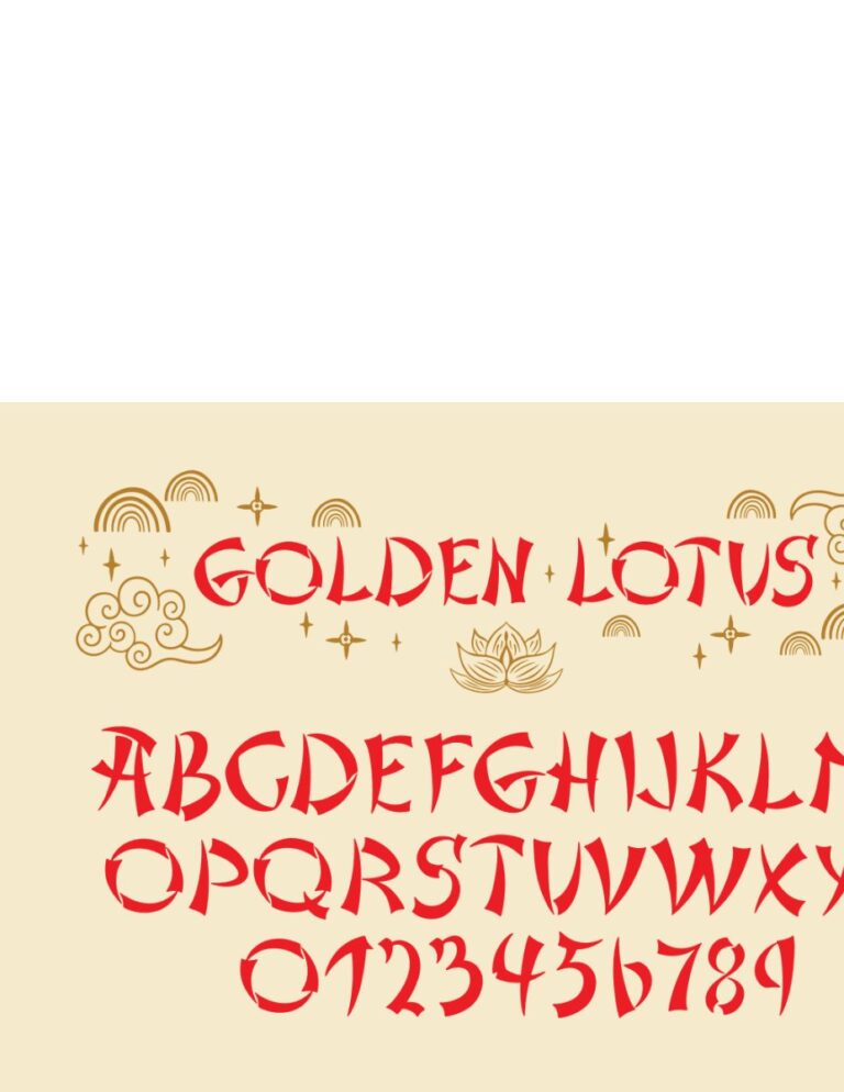Font Chữ Golden Lotus Tết
