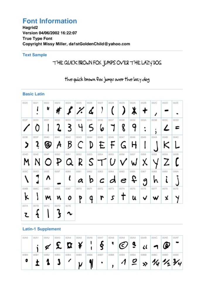 Font chữ Hagrid viết tay độc đáo