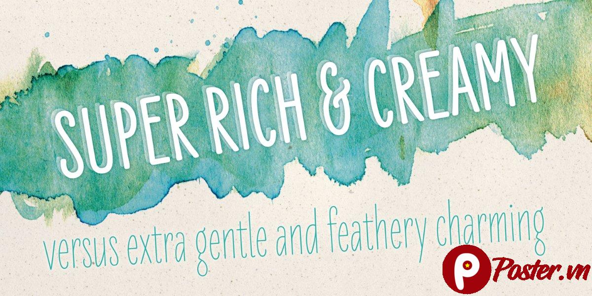 Font chữ hiệu ứng màu nước