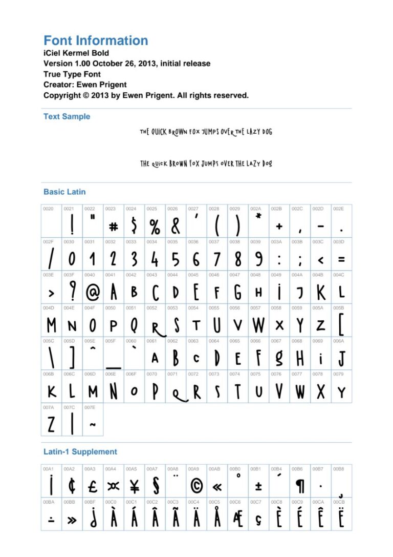 Font Chữ Kermel iCiel Kernel Bold