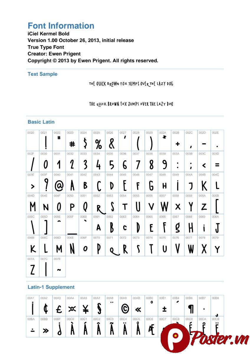 Font Chữ Kermel iCiel Kernel Bold