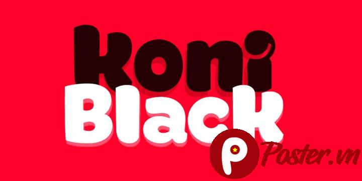 Font Koni Black đậm nét
