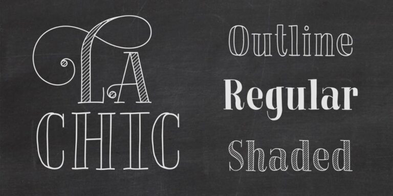 Font chữ La Chic Outline Regular Shaded