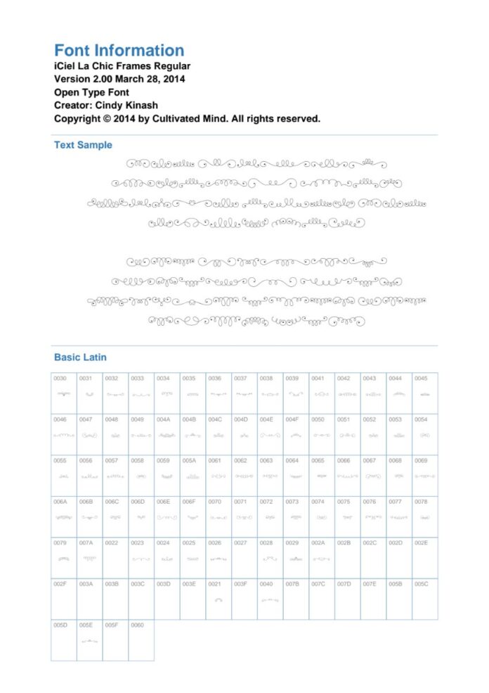 Font chữ La Chic Frames