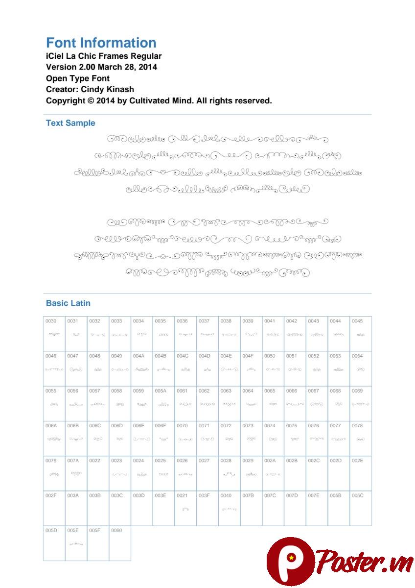 Font chữ La Chic Frames