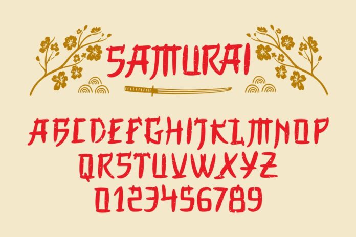 Font chữ Samurai phong cách Nhật Bản