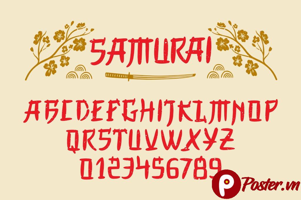 Font chữ Samurai phong cách Nhật Bản