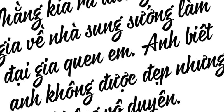 Font chữ thư pháp đẹp