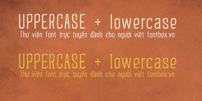Font chữ Việt hóa uppercase lowercase
