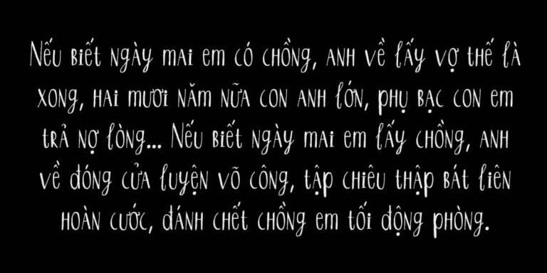 Font chữ viết tay độc đáo