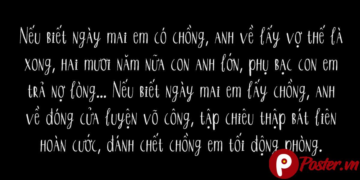 Font chữ viết tay độc đáo