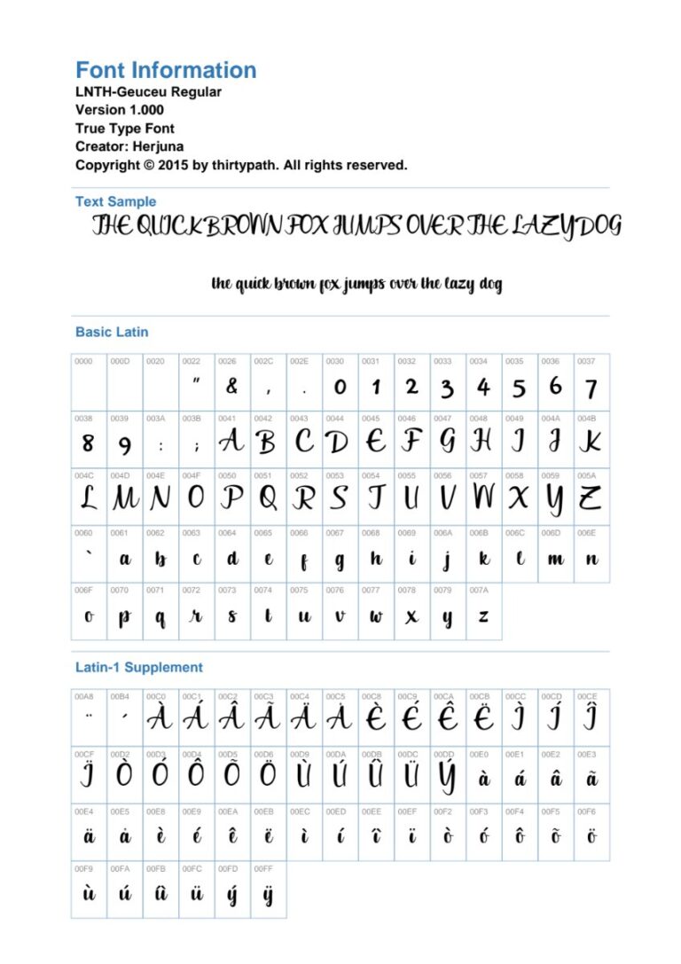 Font Gauceu Regular viết tay