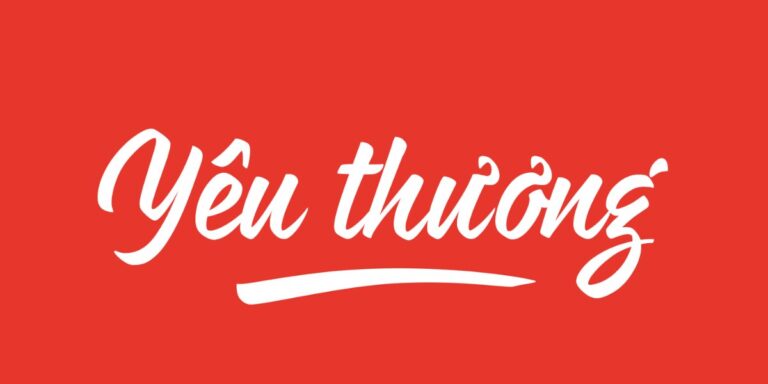 Font chữ Yêu Thương vector