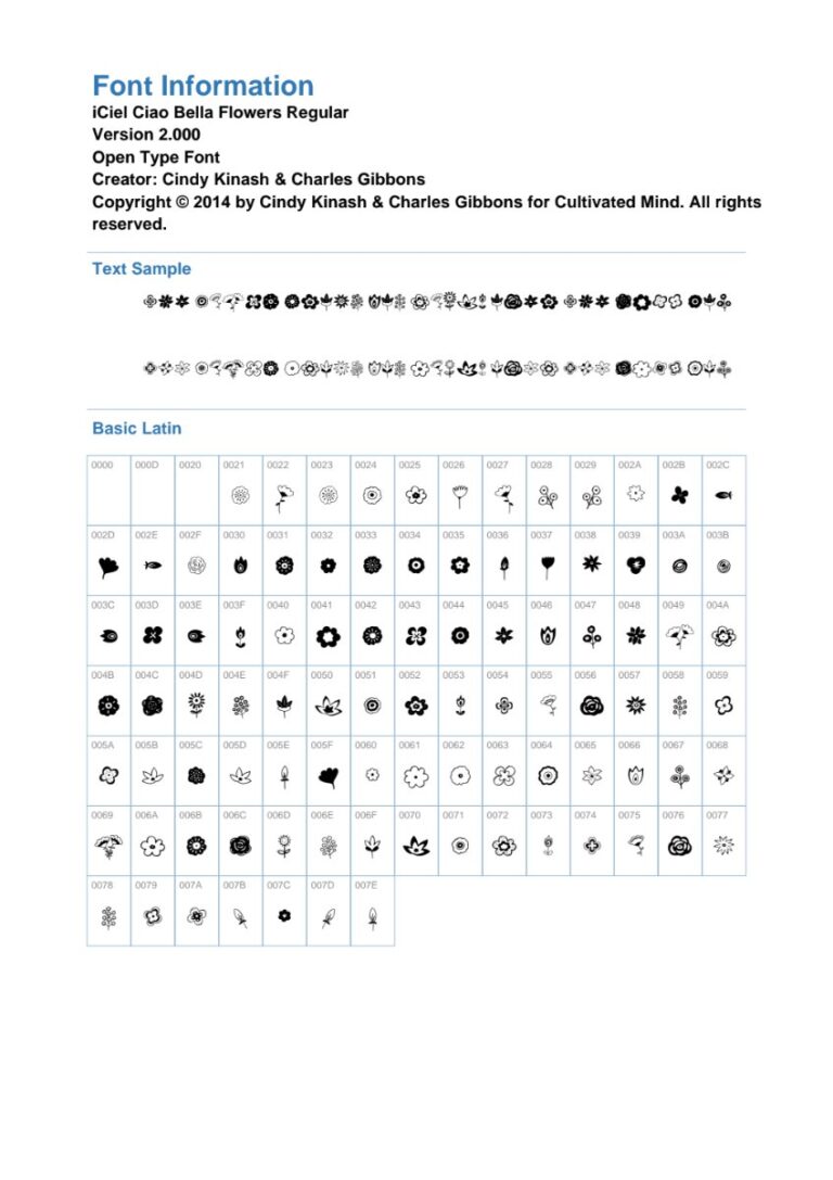 Font Ciao Bella Flowers