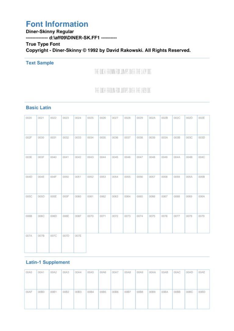 Font Diner-Skinny