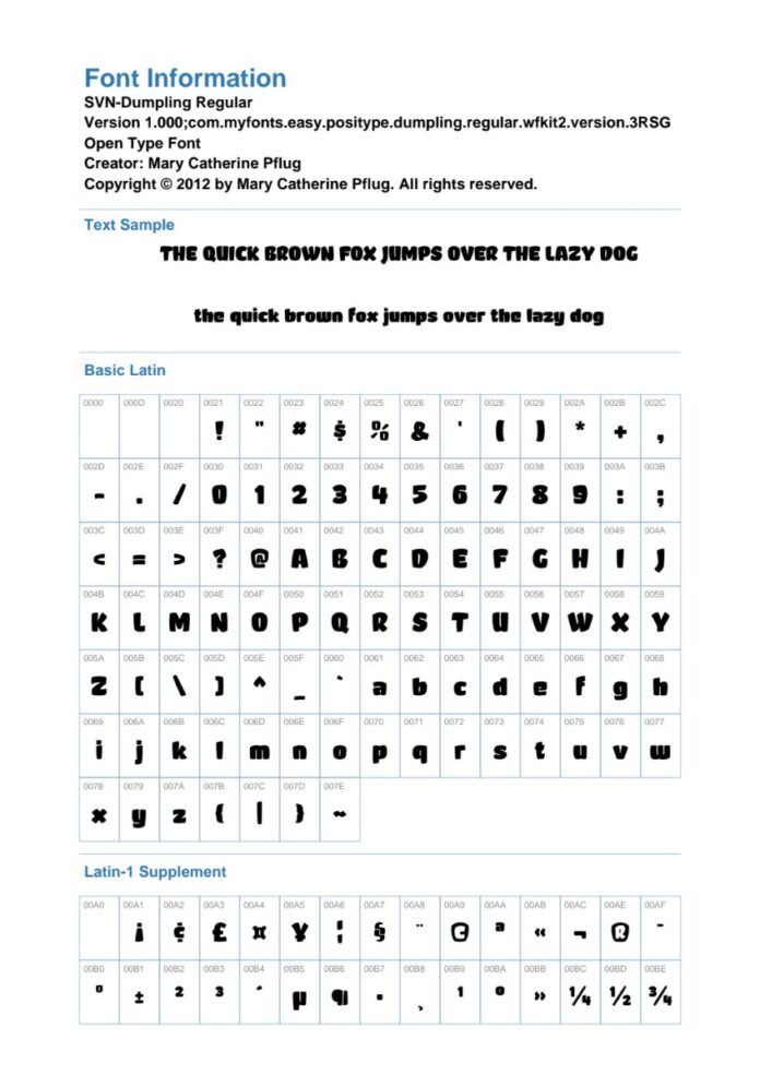 Font Dumpling Regular