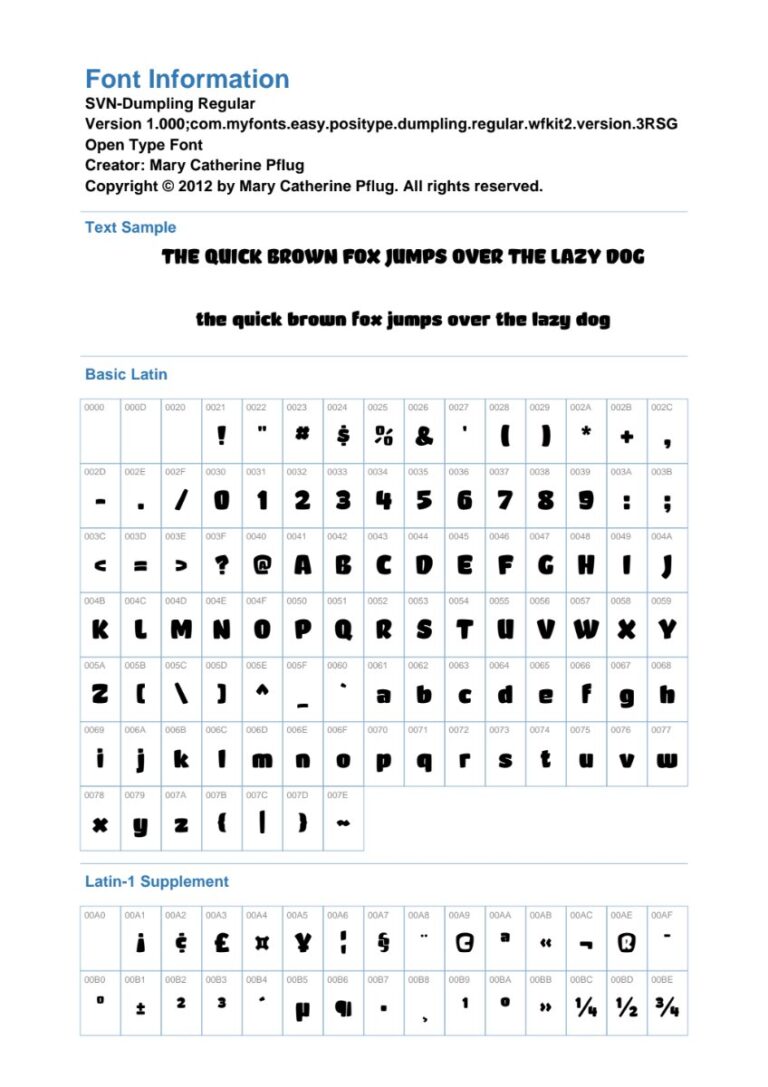Font Dumpling Regular