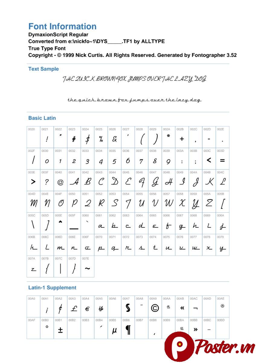 Font DymaxionScript